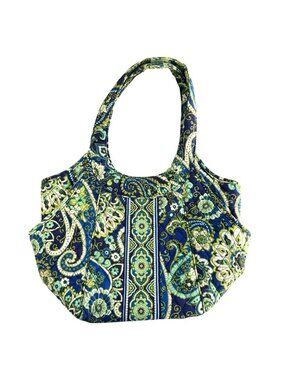 Vera Bradley Side by Side Large Tote Bag Rhythm and Blues Pattern Paisley